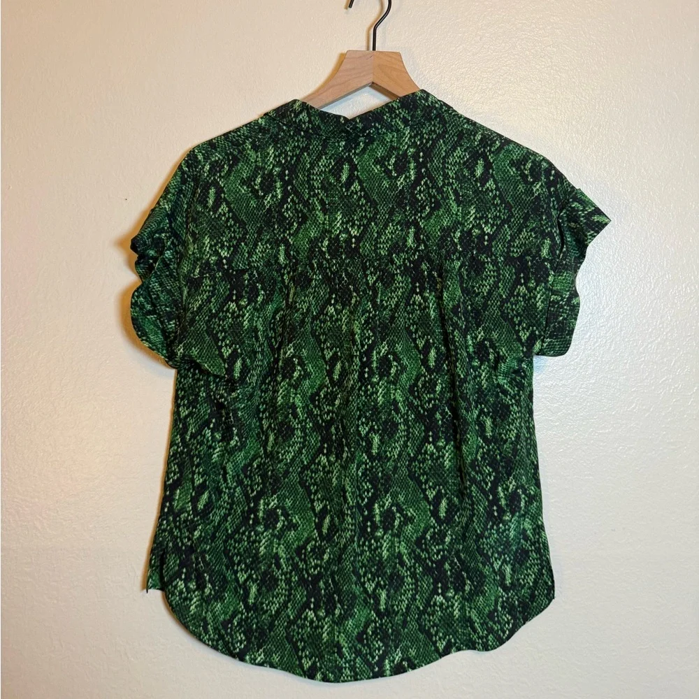 Veronica Beard Merci Python Printed Silk Top - Picture 5 of 6